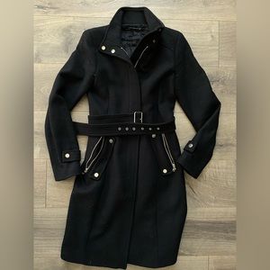 Zara Wool blend Coat Black XS